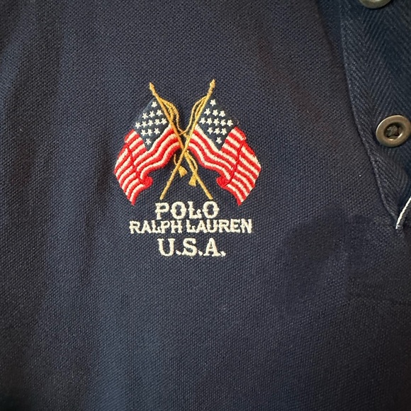 Polo Ralph Lauren USA Dry Goods Shirt Size XL Flag Men Eagle CP-93 Denim Collar - Picture 3 of 7